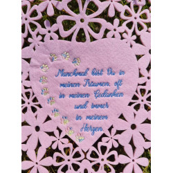 Stickdatei - Spruch "Manchmal ..." Pfoten Herz